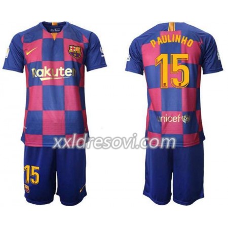 FC Barcelona Paulinho 15 Domaći Dječji Komplet Dresovi za Nogomet 2019-2020 (+ kratke hlače)